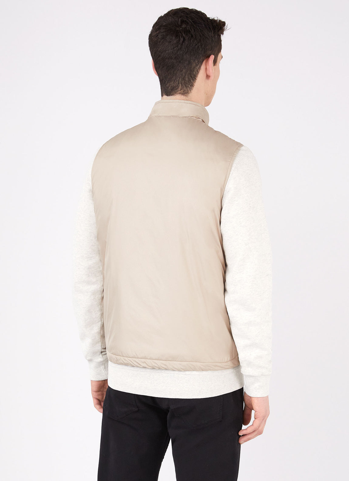 Men's Insulated Gilet in Light Stone