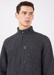 Men's Wool Fleece Jacket in Charcoal Melange