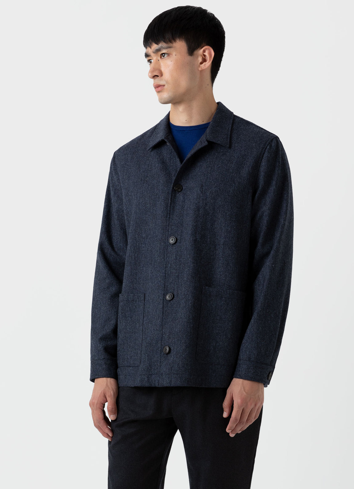 Men's Donegal Twin Pocket Jacket in Space Blue