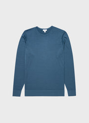 Men's Extra-Fine Merino Crew Neck in Teal