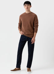 Men's Lambswool Crew Neck Jumper in Pecan