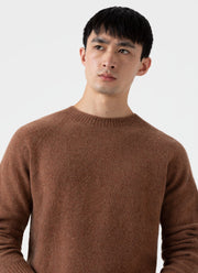 Men's Lambswool Crew Neck Jumper in Pecan