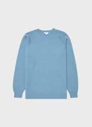 Men's Lambswool Crew Neck Jumper in Storm Blue