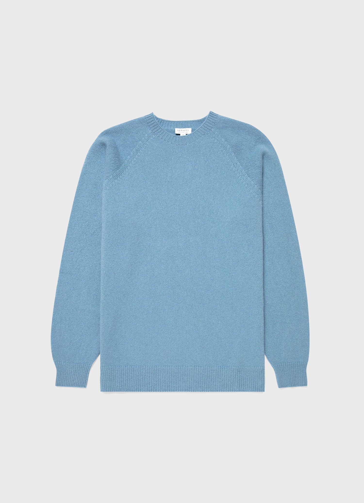 Men's Lambswool Crew Neck Jumper in Storm Blue