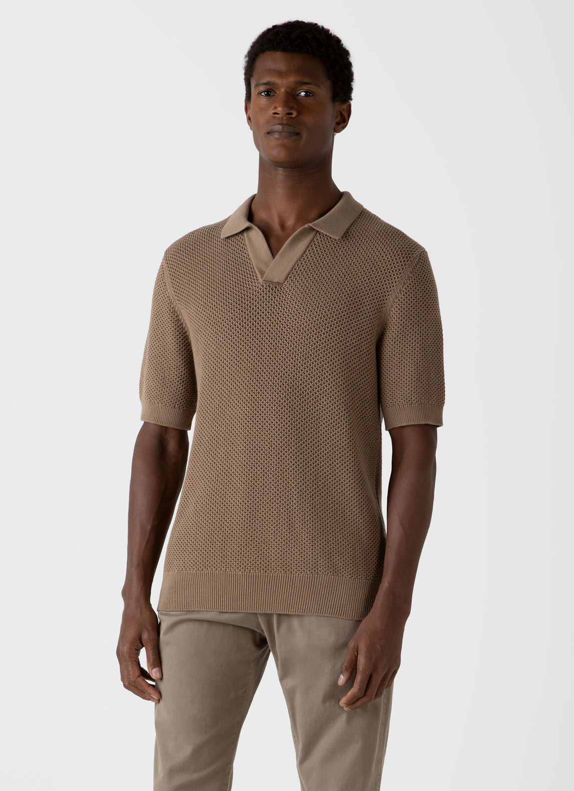 Mesh knit polo Clearance