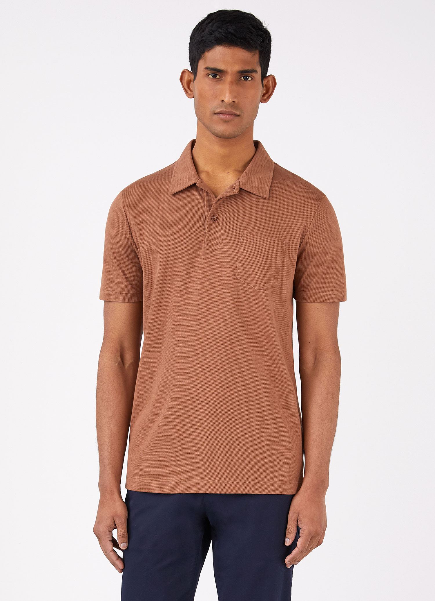 Men's Riviera Polo Shirt in Gingerbread