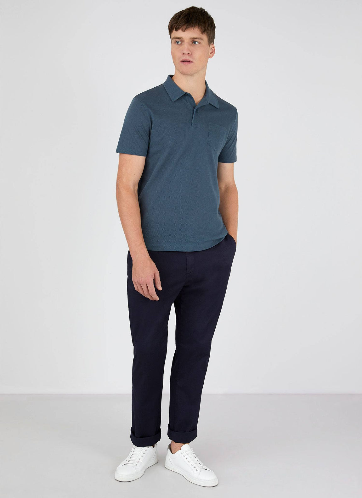Men's Riviera Polo Shirt in Dark Petrol