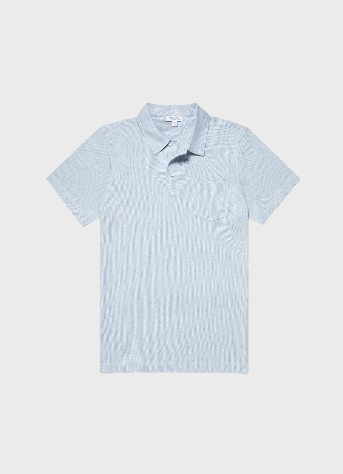Men's Riviera Polo Shirt in Pastel Blue