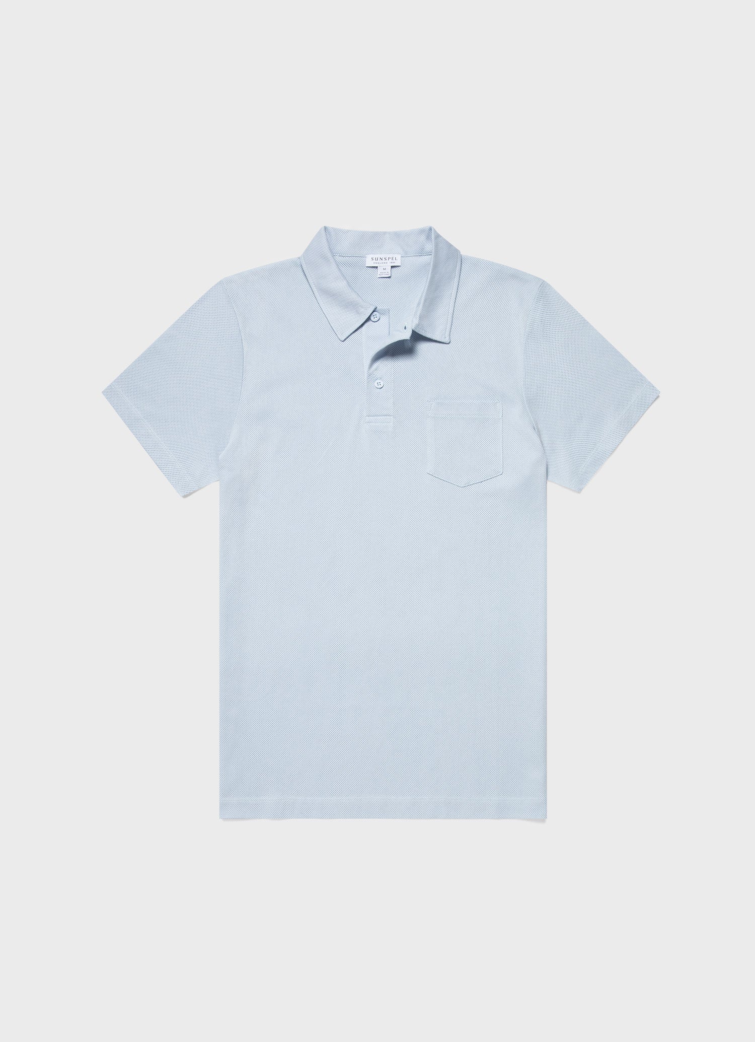 Men's Riviera Polo Shirt in Pastel Blue