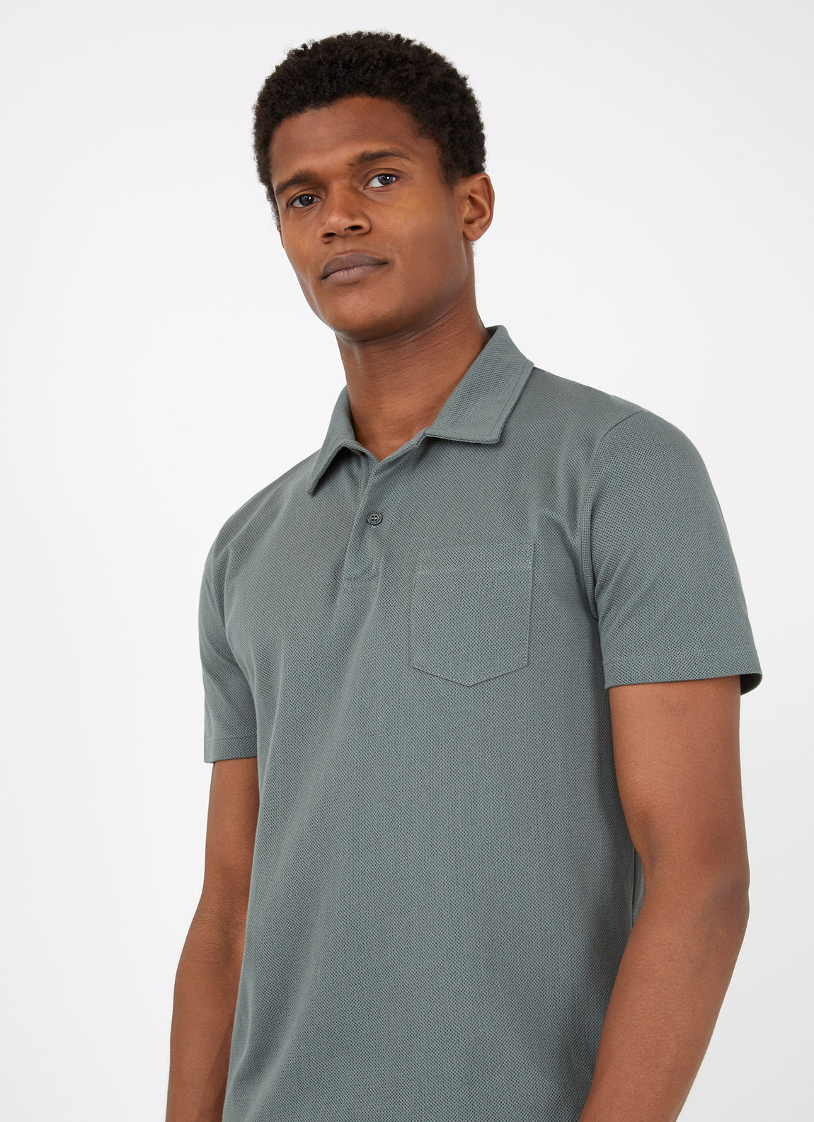 Men's Riviera Polo Shirt in Smoke Green