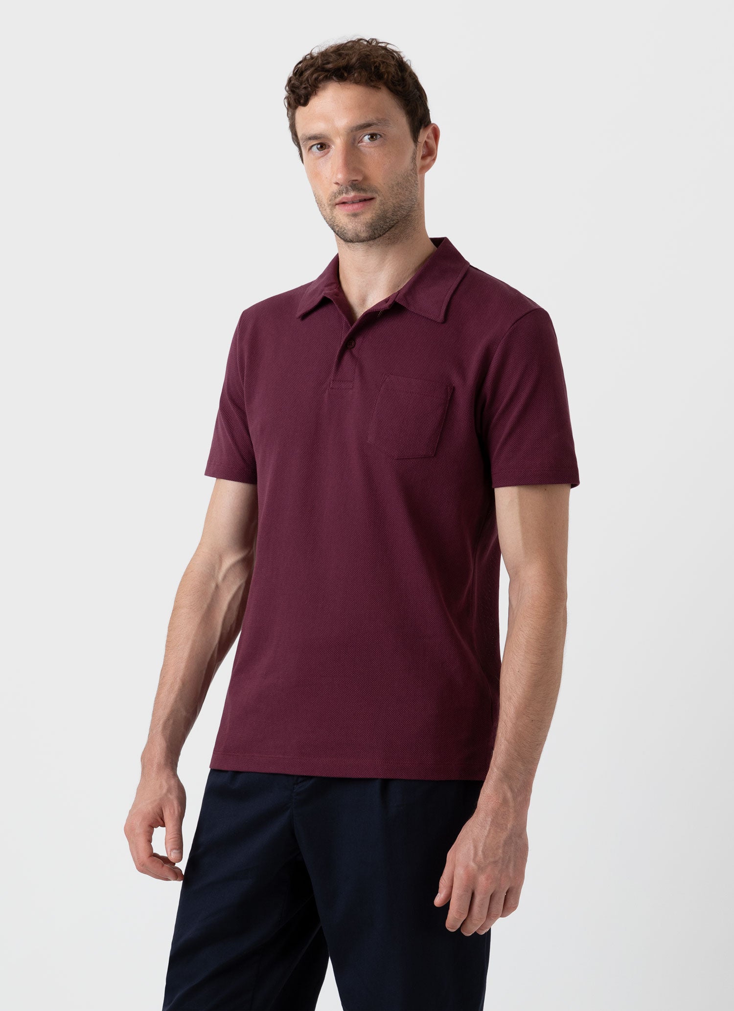Men's Riviera Polo Shirt in Vino