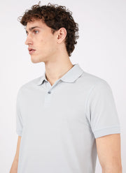 Men's Piqué Polo Shirt in Winter Sky