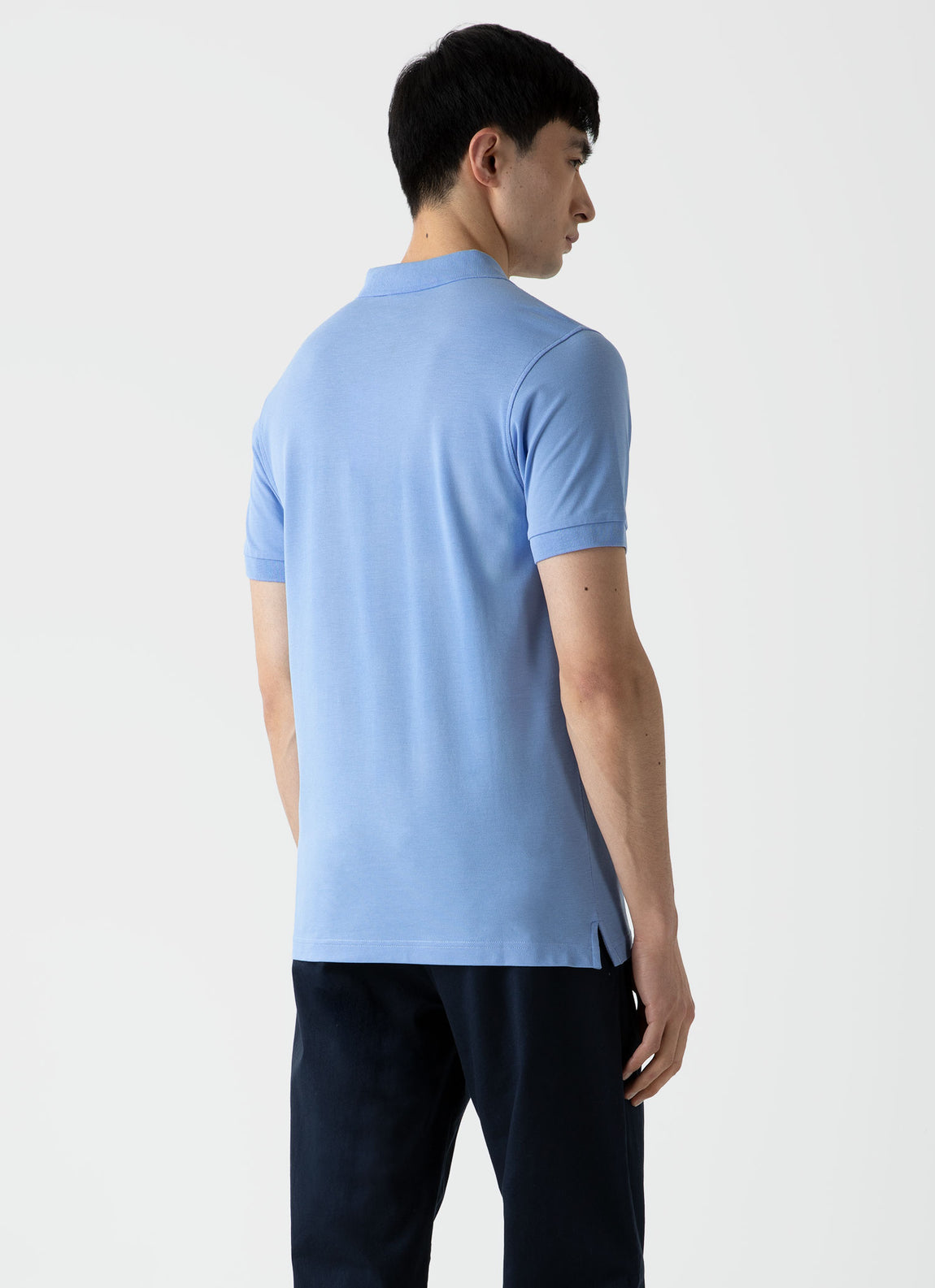 Men's Piqué Polo Shirt in Cool Blue
