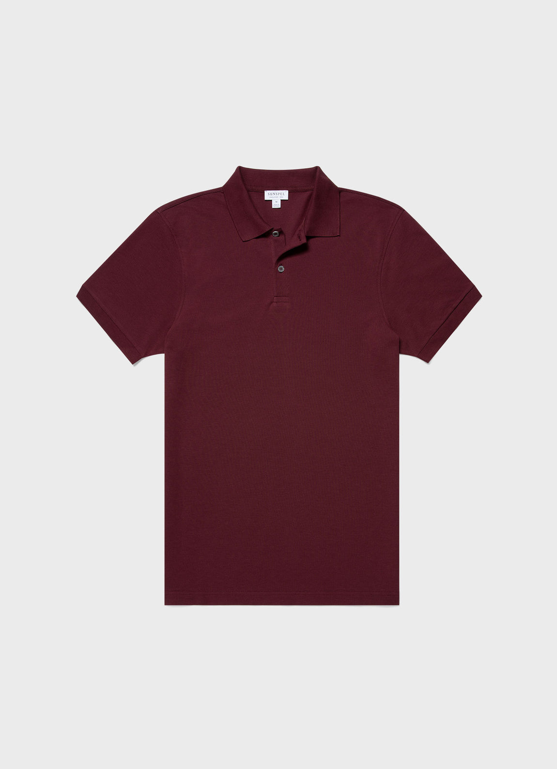 Men's Piqué Polo Shirt in Vino Sunspel
