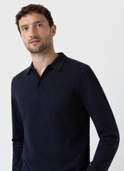 Men's Riviera Long Sleeve Polo Shirt in Navy