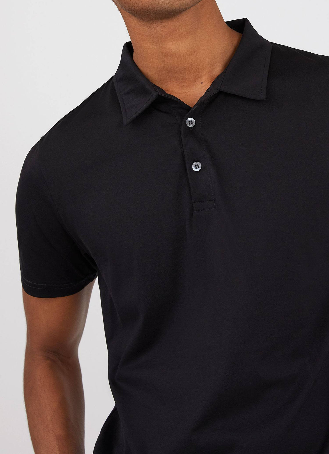 Men's Jersey Classic Polo Shirt in Black