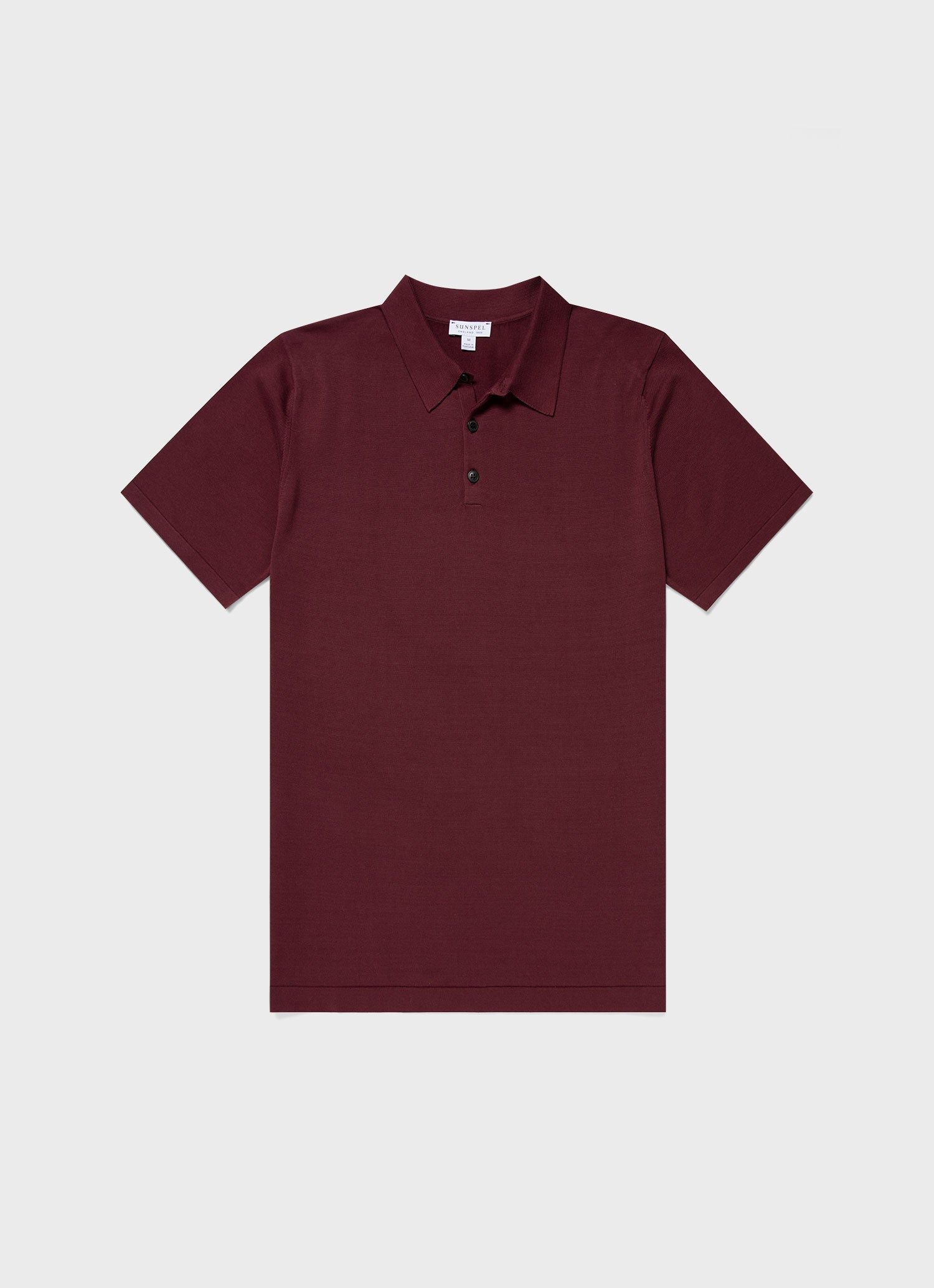 Men's Sea Island Cotton Polo Shirt in Vino