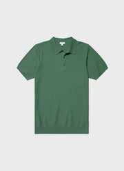 Men's Knit Polo Shirt in Thyme