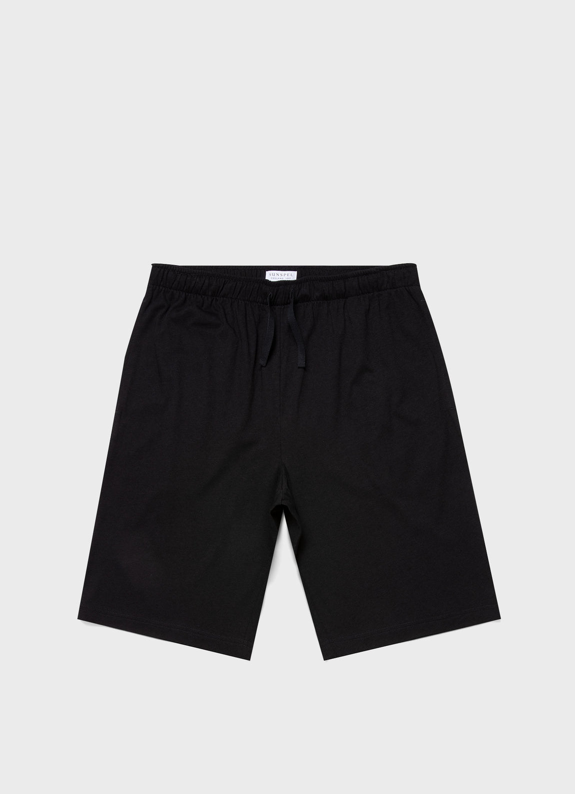 Men's Cotton Modal Lounge Shorts in Black | Sunspel