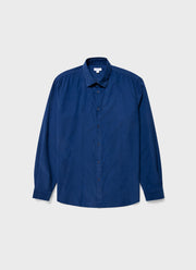 Men's Fine Cord Shirt in Space Blue