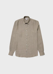 Men's Linen Shirt in Stone