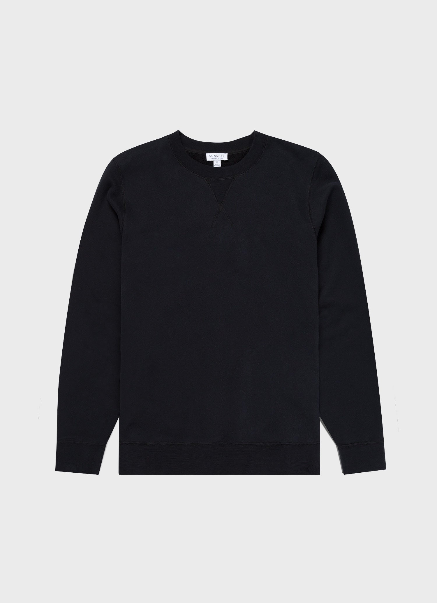 Men's Loopback Sweatshirt in Black | Sunspel