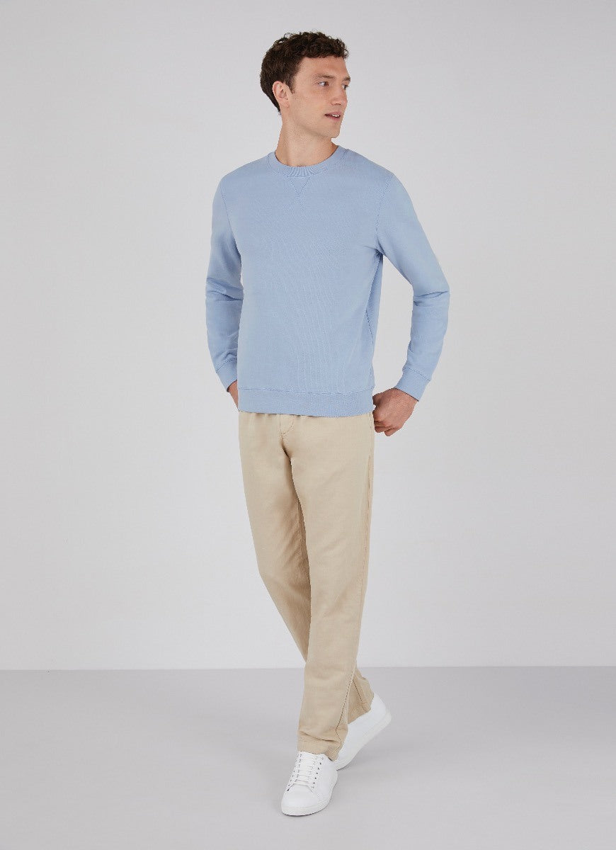Men's Loopback Sweatshirt in Washed Denim