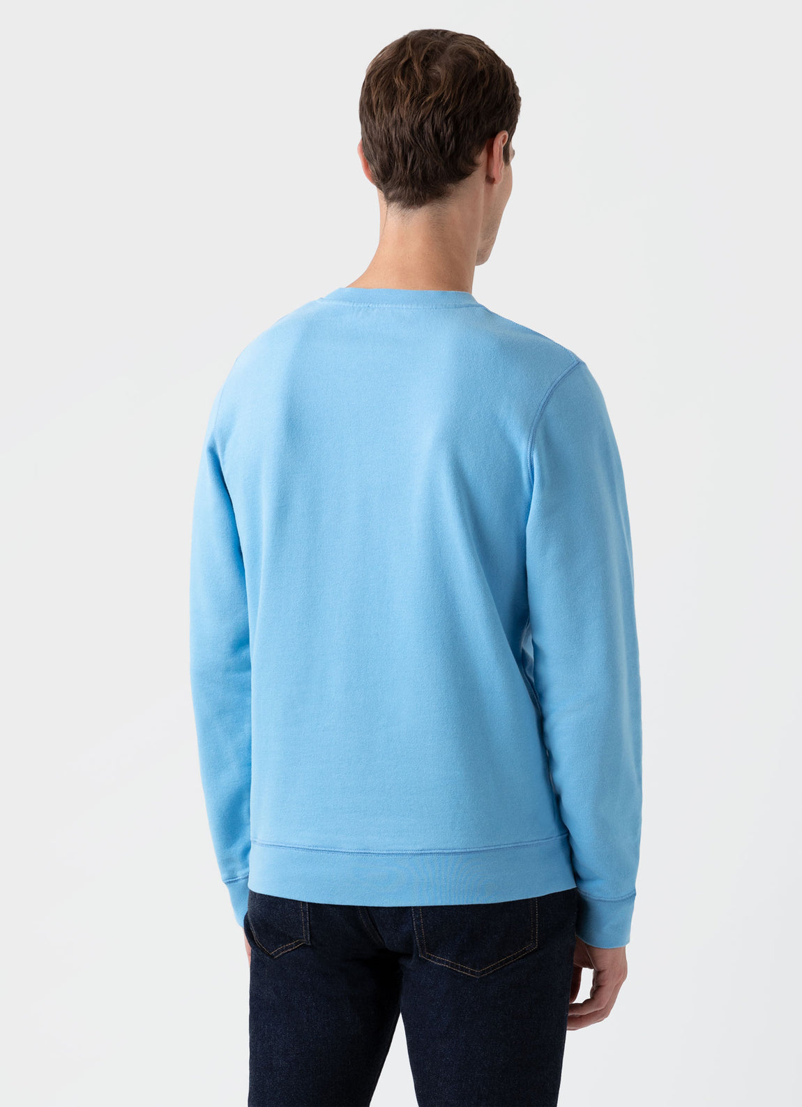 Men's Loopback Sweatshirt in Cyan Blue