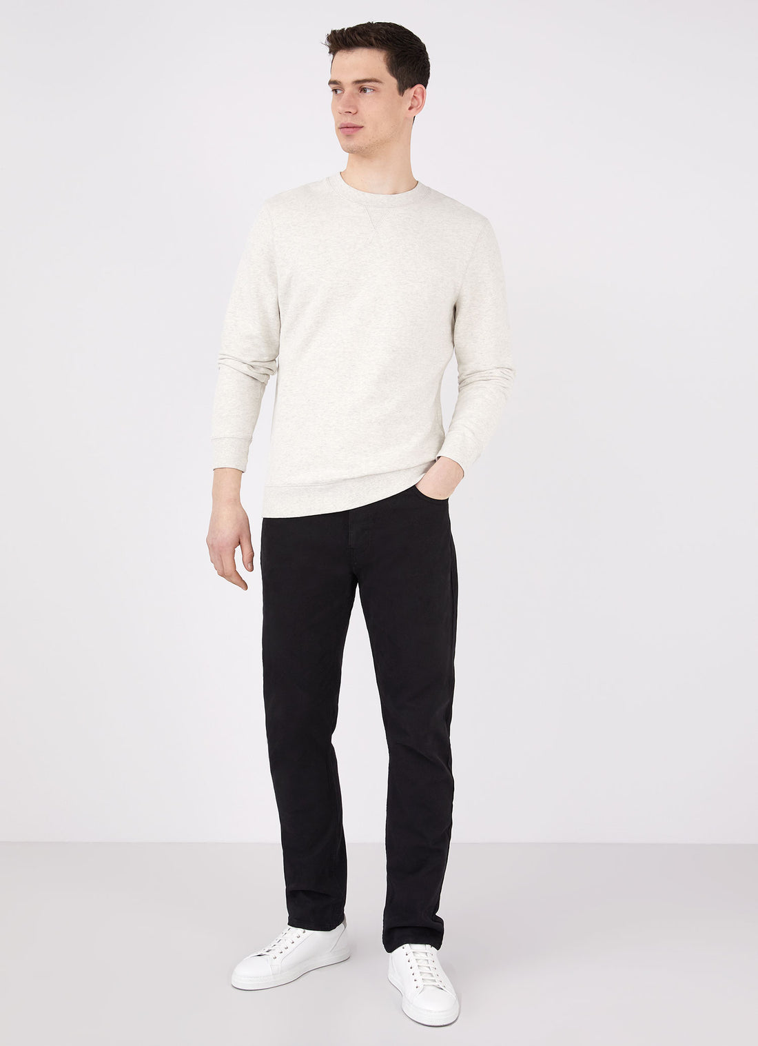 Men's Loopback Sweatshirt in Archive White Melange