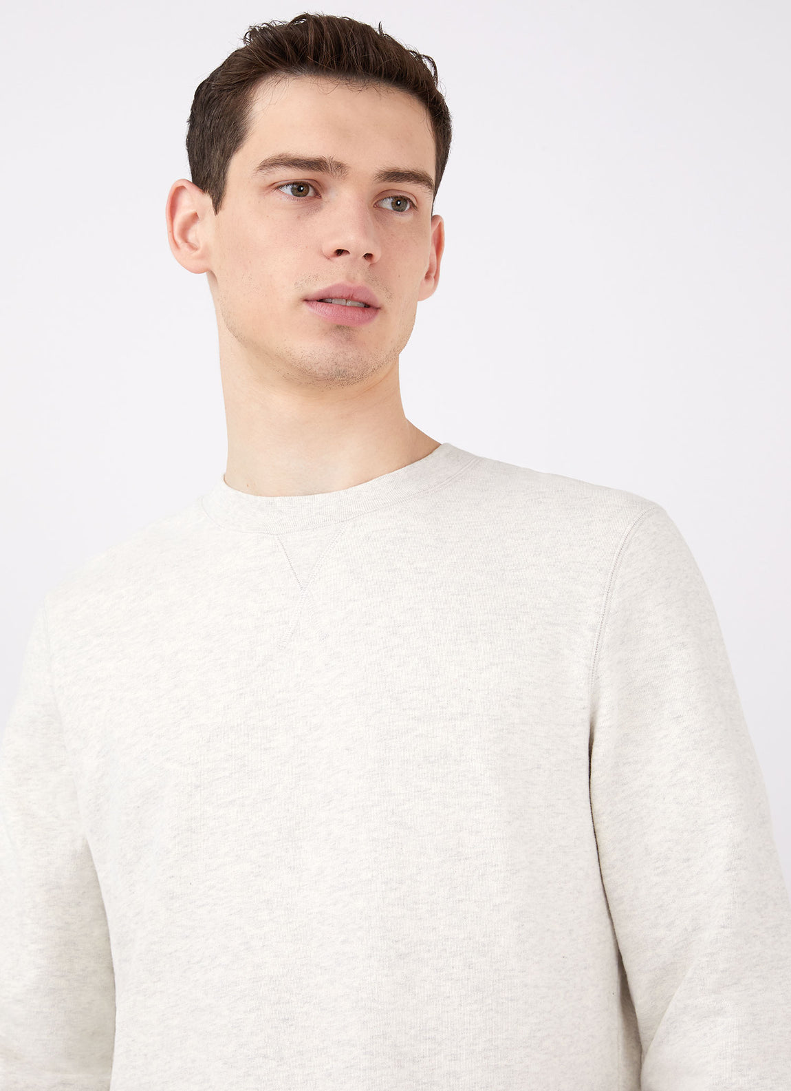 Men's Loopback Sweatshirt in Archive White Melange