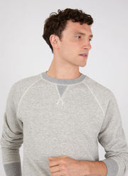 Men's Japanese Loopwheel Sweatshirt in Mid Grey Melange