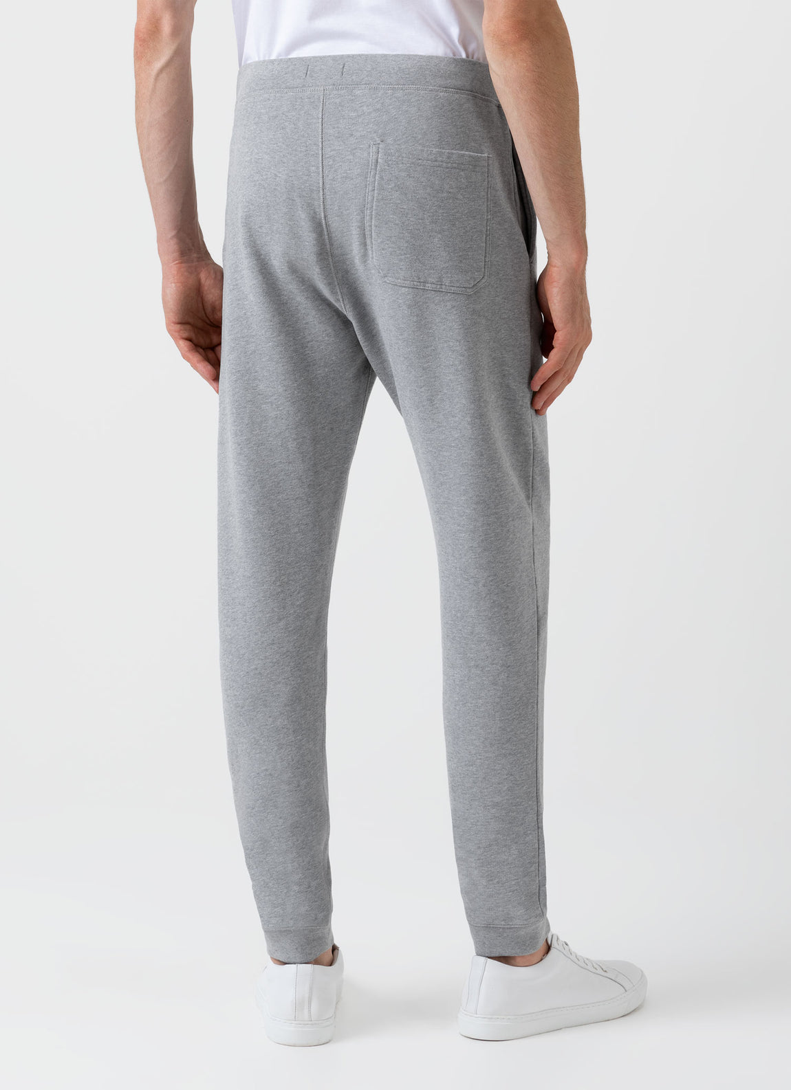 Men's Loopback Sweatpants in Grey Melange | Sunspel