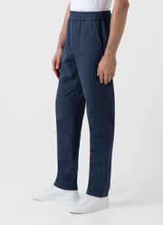 Men's Cotton Linen Drawstring  Trouser in Shale Blue