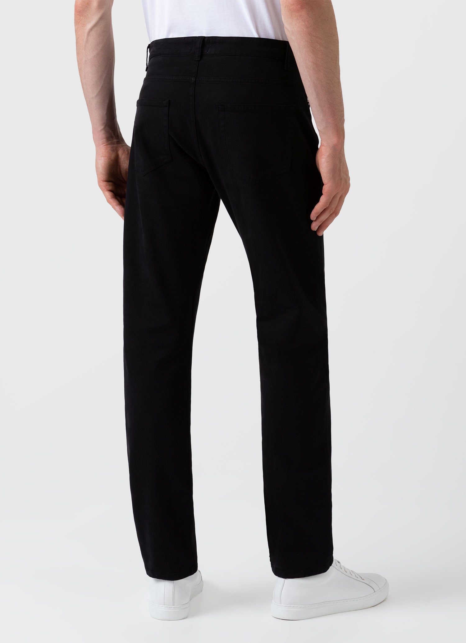 Men's Cotton Drill 5 Pocket Trouser in Black