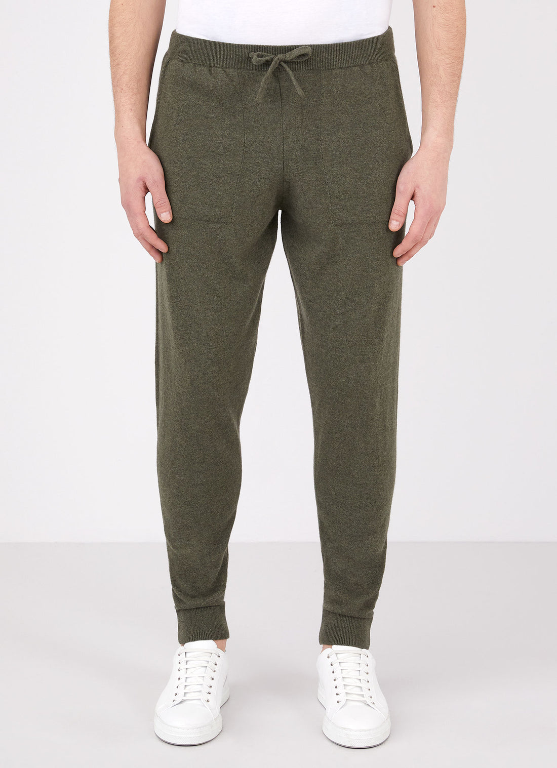 Men's Cashmere Lounge Pant in Dark Moss