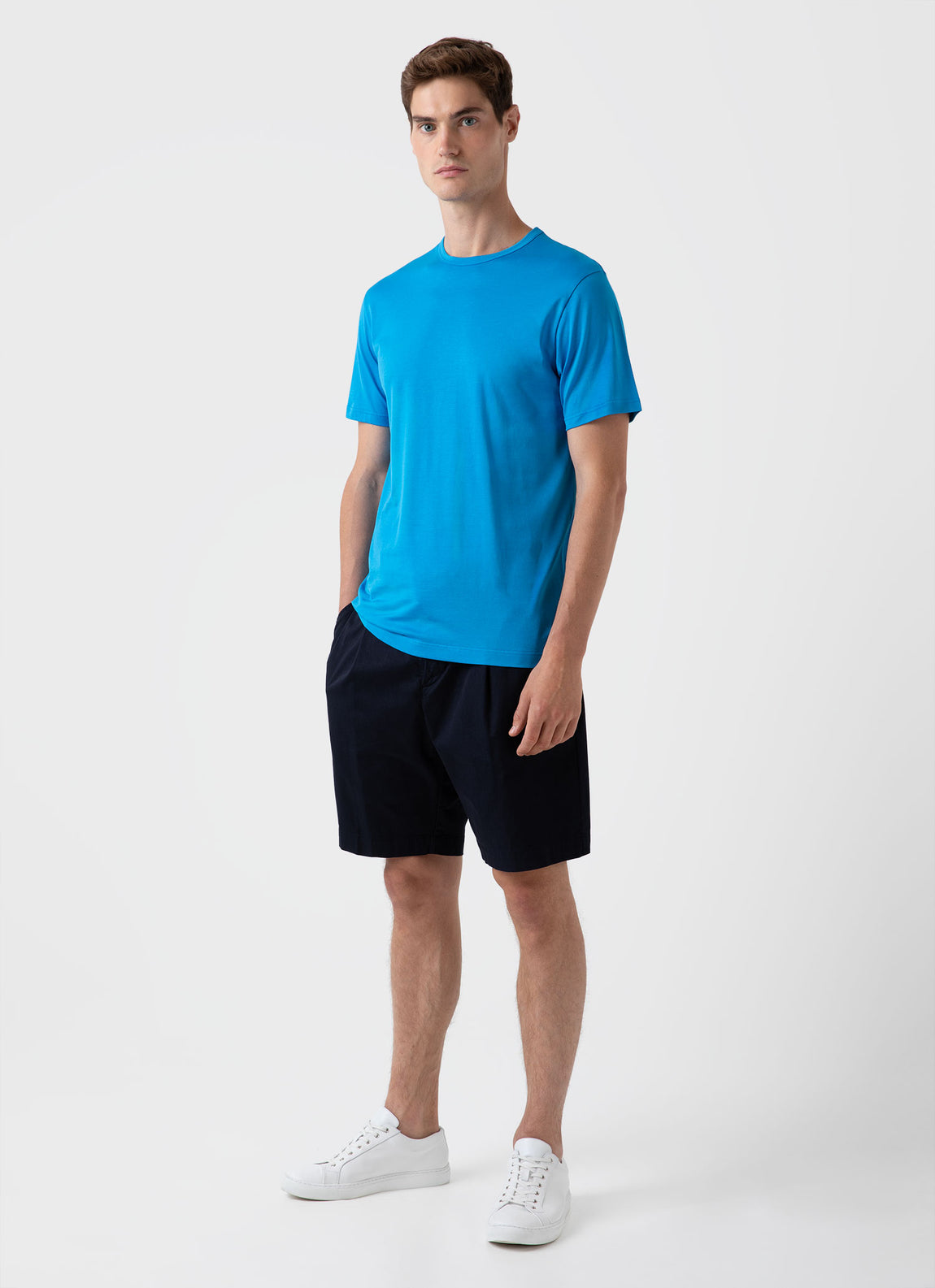 Men's Classic T-shirt in Turquoise | Sunspel