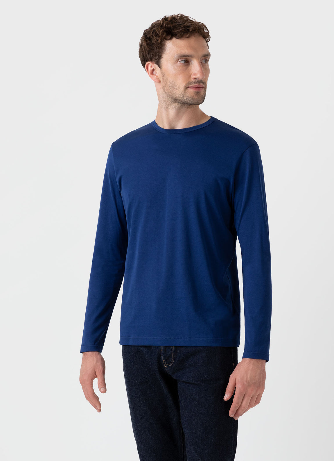 Men's Classic Long Sleeve T-shirt in Space Blue