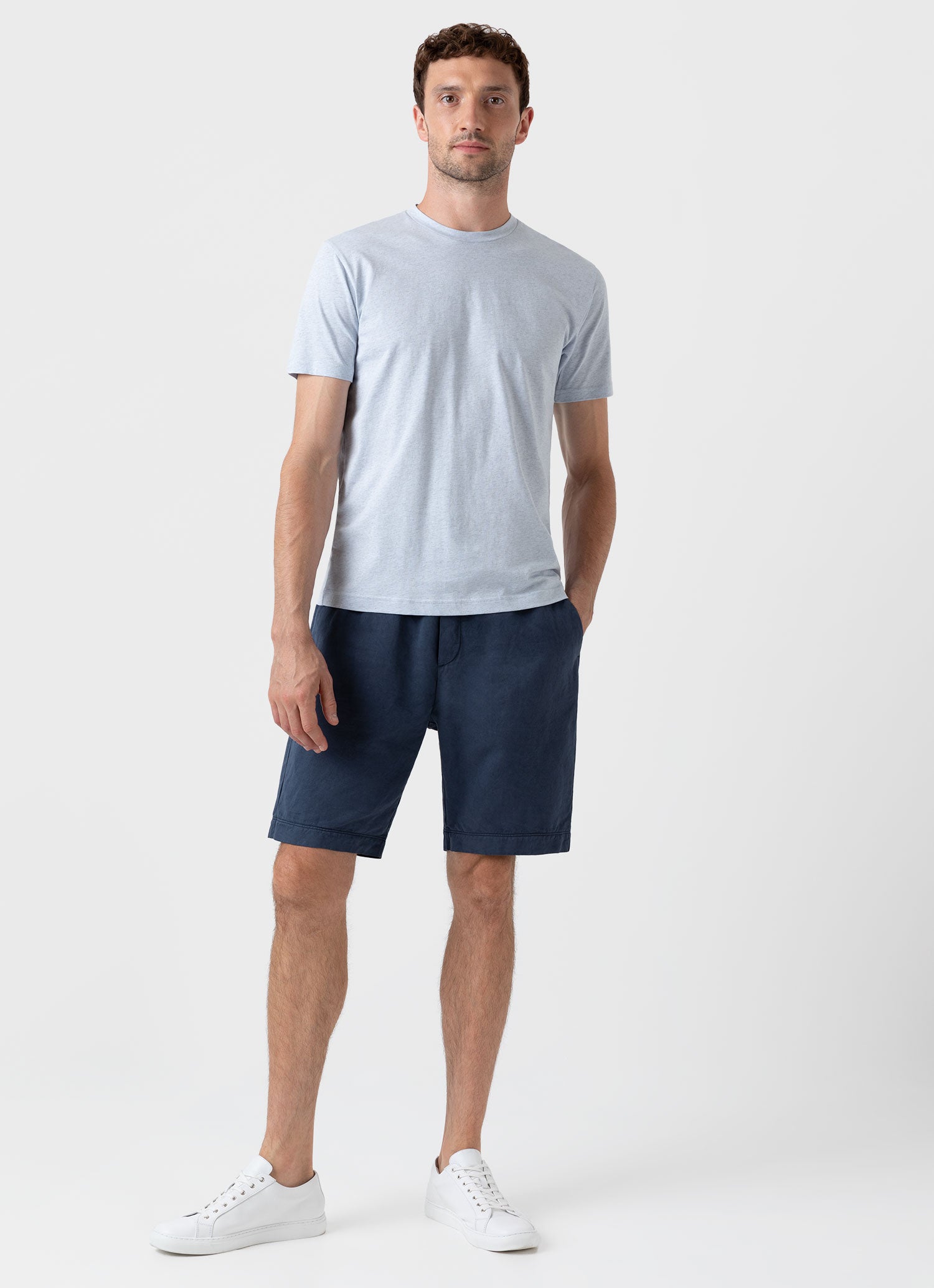 Men's Riviera T-shirt in Pastel Blue Melange