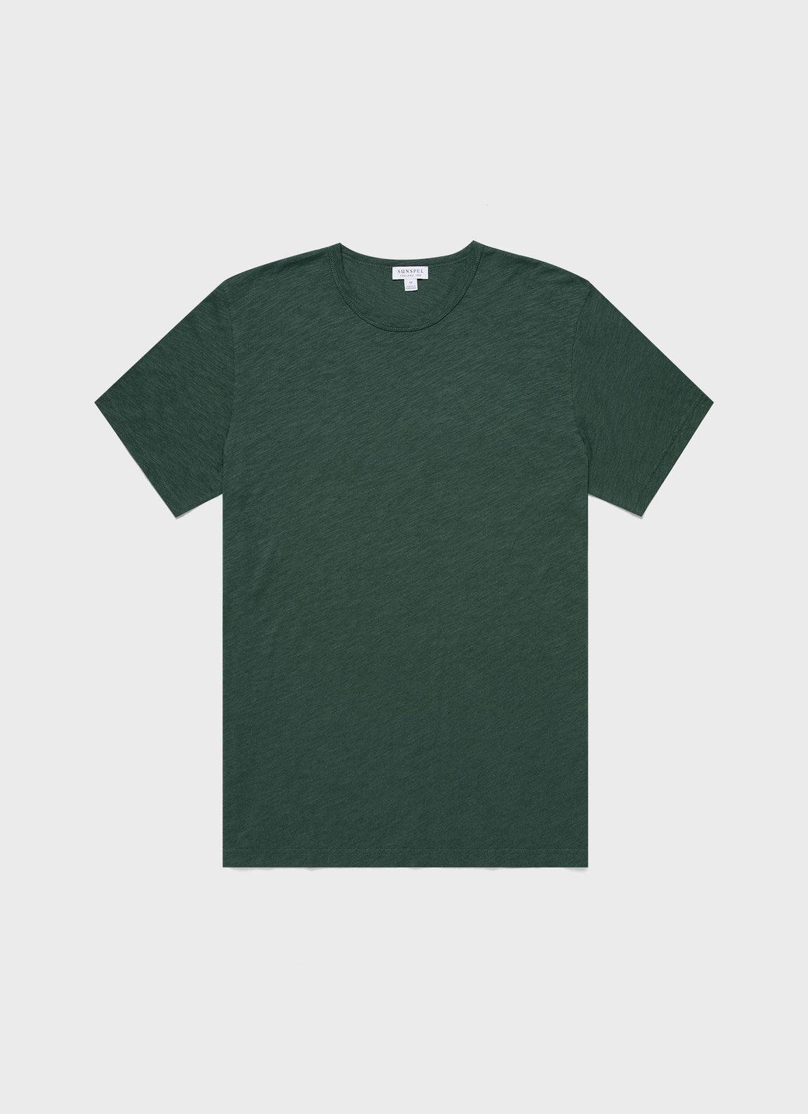 Men's Cotton Linen T-shirt in Deep Green