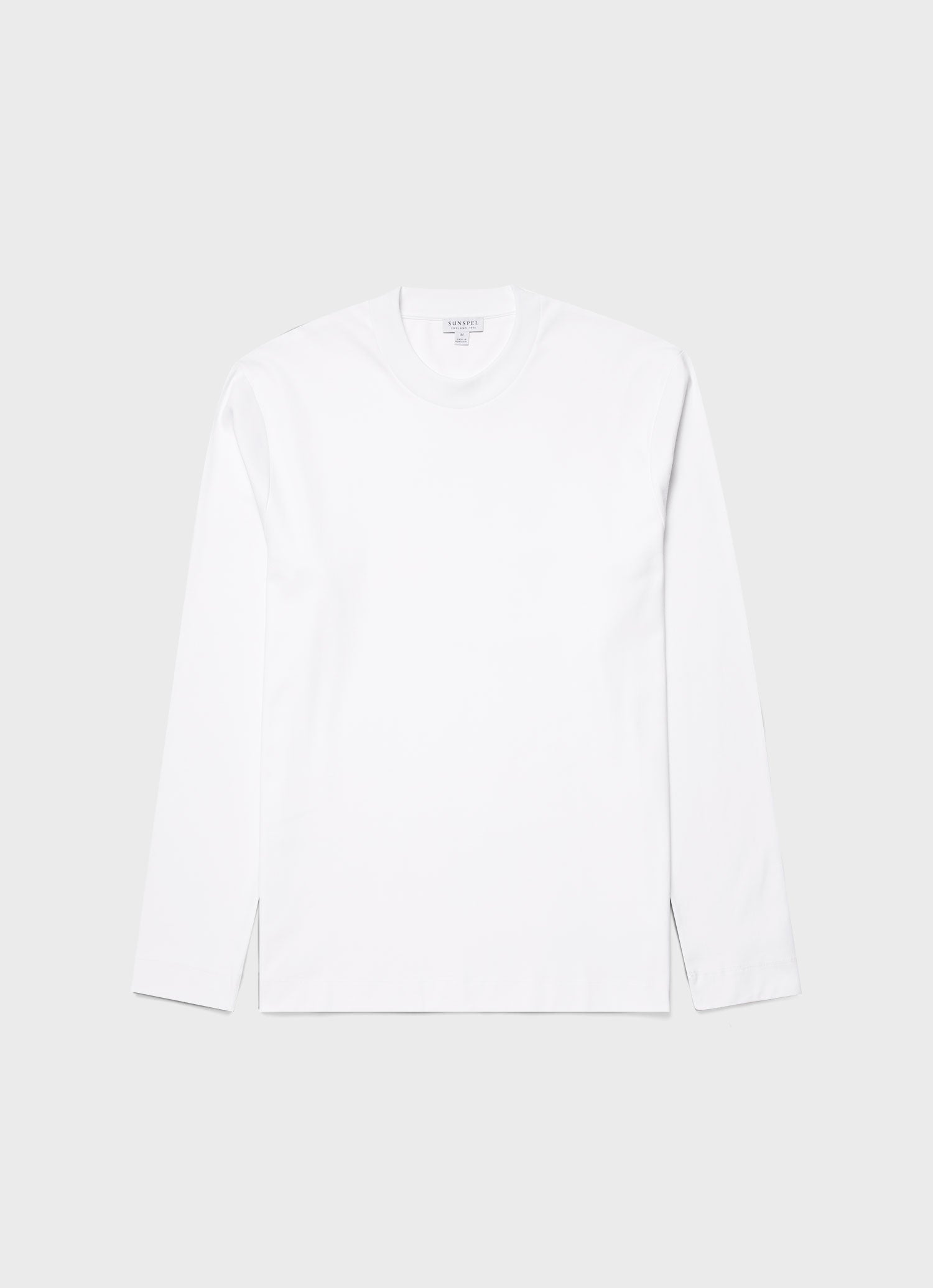 Men's Carbon Brushed Long Sleeve T-shirt in White
