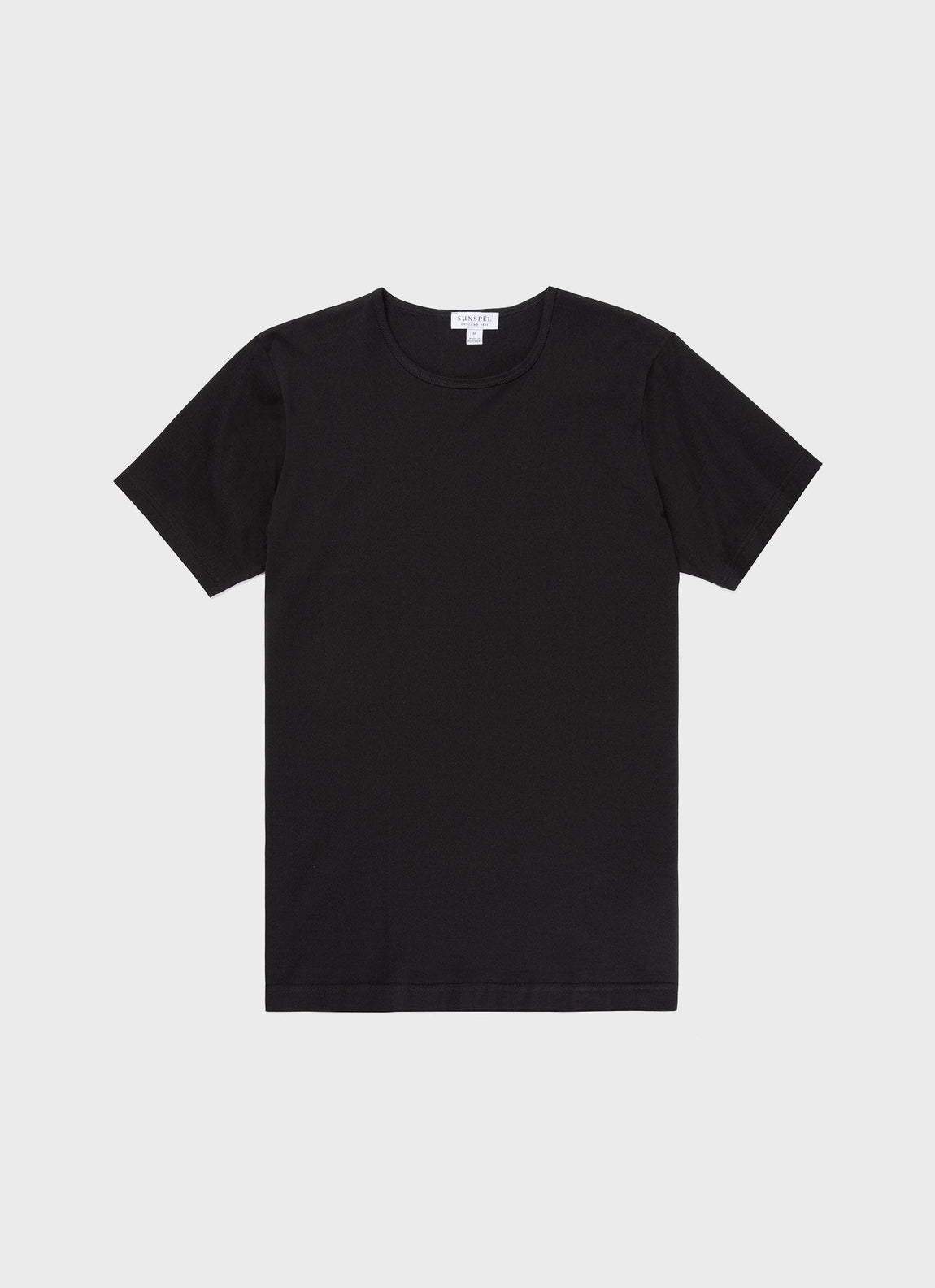 Men's Superfine Cotton Underwear T-shirt in Black | Sunspel
