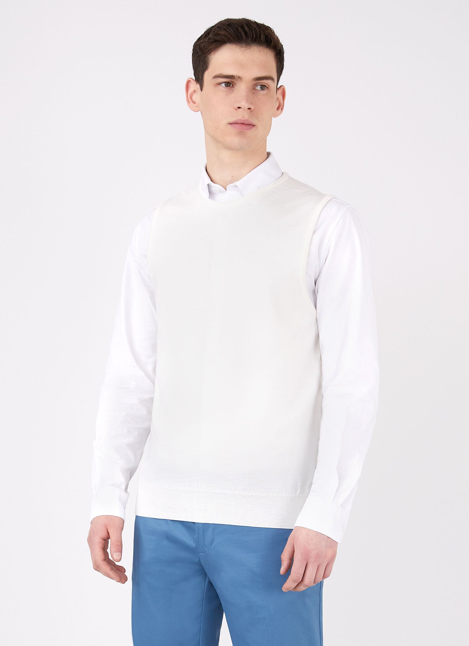 Men's Paul Weller Merino Tank Top in Cotton