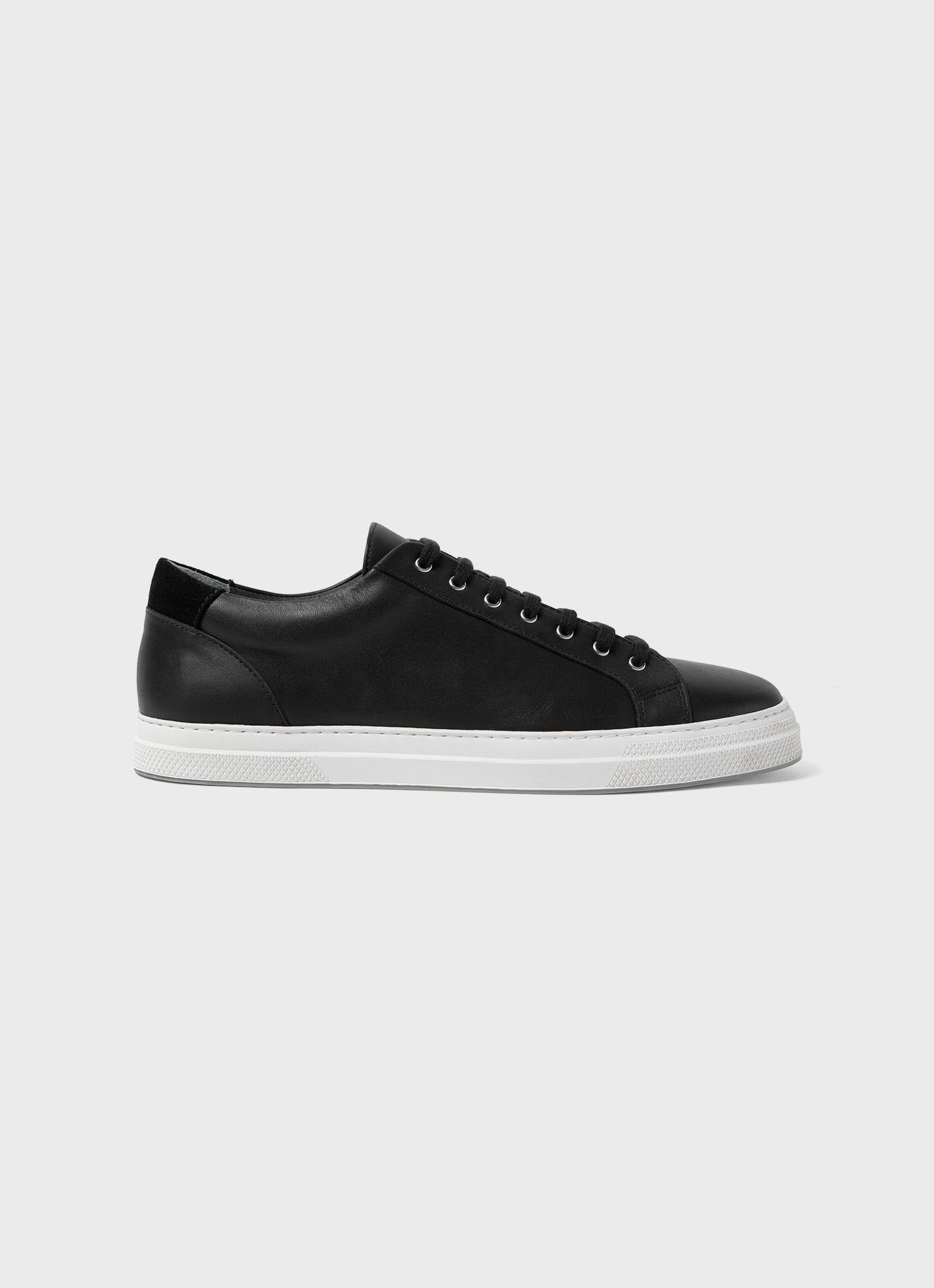 Leather tennis shoes womens discount