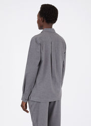 Women's Pyjama Shirt in Mid Grey Melange