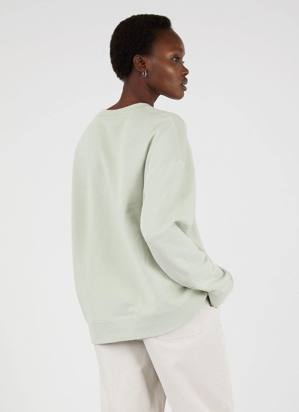 Women's Relaxed Loopback Sweatshirt in Pistachio