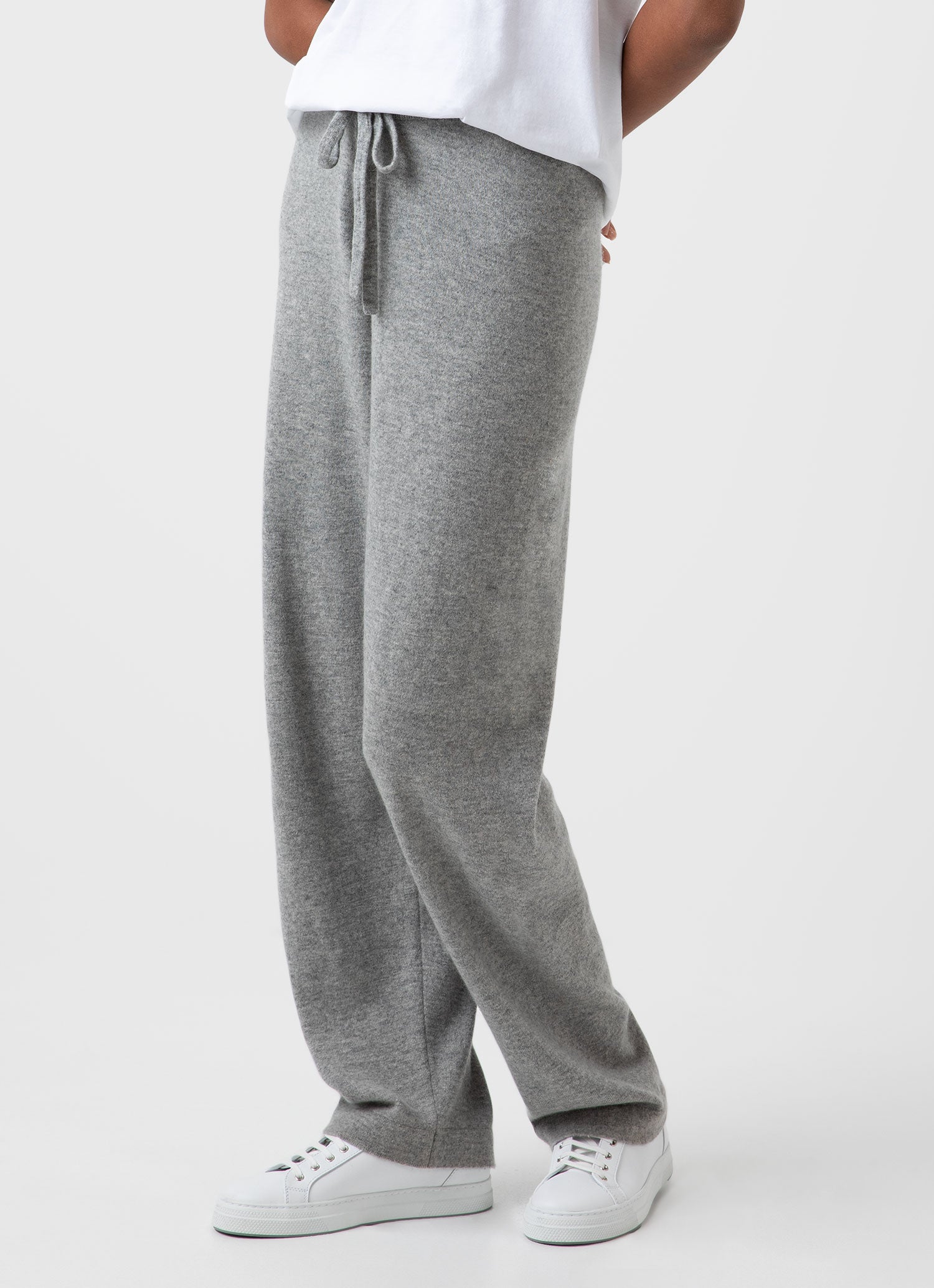 Women s Cashmere Lounge Pant in Grey Melange Sunspel
