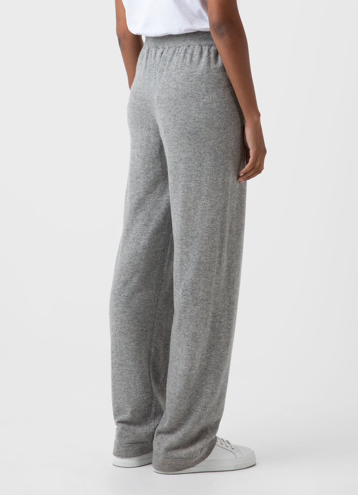 Women's Cashmere Lounge Pant in Grey Melange | Sunspel