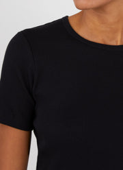 Women's Rib T-shirt in Black